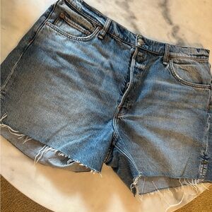 rag & bone Distressed Blue Denim Cutoff Shorts